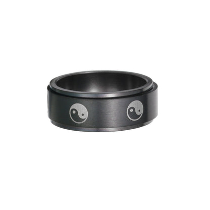 Sleek Steel Spin Ring